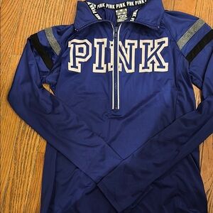 Blue PINK Quarter-Zip Pullover